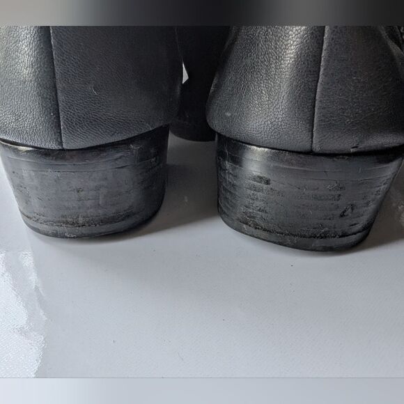 Michael Kors Black Nappa Leather Bromley Riding Tall Boot Us 7.5 - Picture 10 of 16